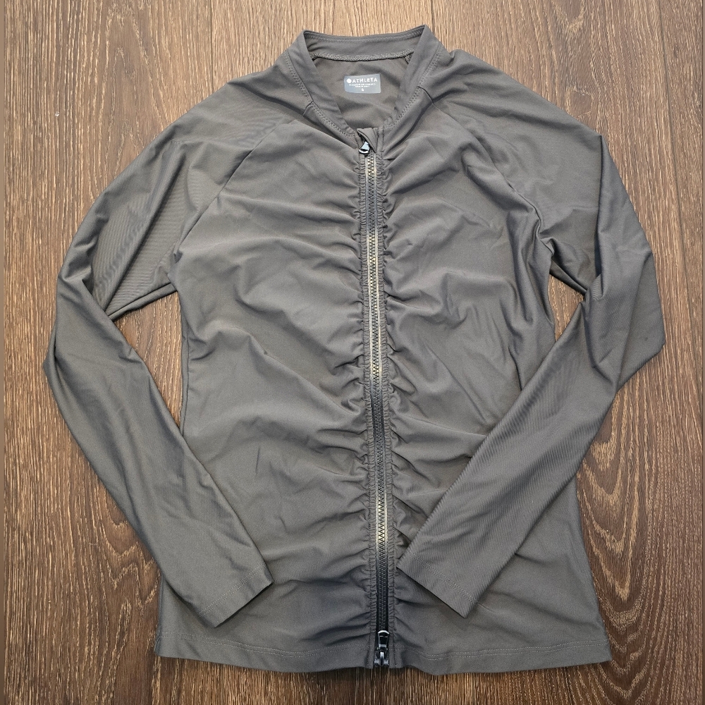 Athleta Gray Zip-Up Jacket